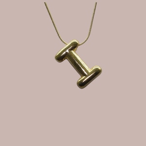 Balloon Letter Necklace - Bubble Letter Initial Pendant - Bubble Jewelry Letter Necklace for Women - 3D Bubble Necklace Gift For Her