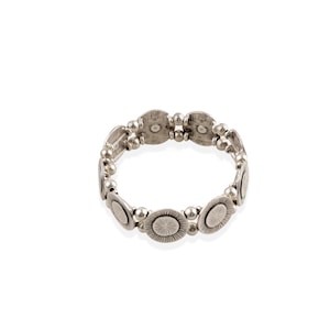 Handmade Antique Silver Plated Bangle: Boho Women&#39;s Bracelet