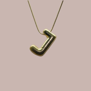 Balloon Letter Necklace - Bubble Letter Initial Pendant - Bubble Jewelry Letter Necklace for Women - 3D Bubble Necklace Gift For Her