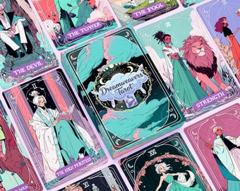Dreamweavers Tarot Deck: Complete 78 Cards Tarot Deck, Celestial Themed Tarot Cards