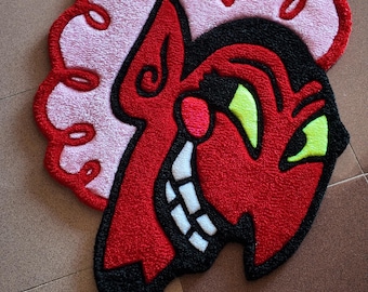Handmade Powerpuff Girls Him Rug: Tufted Cartoon Villain Decor