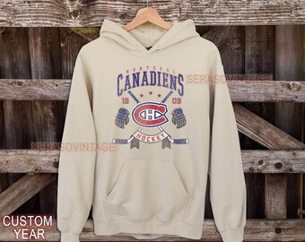 Sweat à Capuche '47 Canadiens De Montréal - Homme, Jersey Poids Lourd, Blanc, Neuf