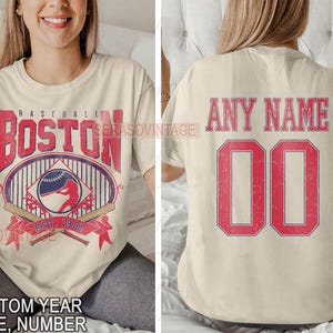 Personalized Name and Number Boston shirt, Boston Baseball shirt, Baseball Shirt, Unisex T-shirt Sweatshirt Hoodie