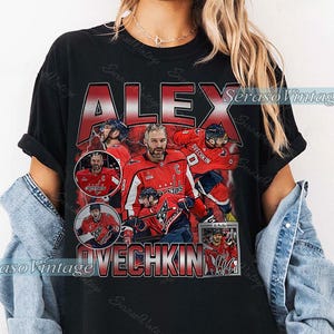 Chemise Alex Ovechkin, sweat-shirt de hockey Washington, chemise de fan de hockey, t-shirt Ovechkin, t-shirt de rap bootleg, t-shirt de joueur de hockey
