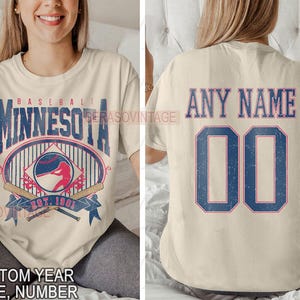 Personalized Name and Number Minnesota baseball shirt, Minnesota Baseball tee, Minnesota Baseball Shirt, Unisex T-shirt Sweatshirt Hoodie