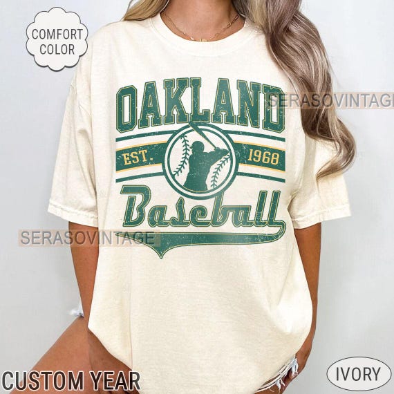 Oakland baseball comfort color tee, Oakland baseball Tee, Comfort Color Baseball shirt, Baseball Mom, Oakland Baseball Sweatshirt