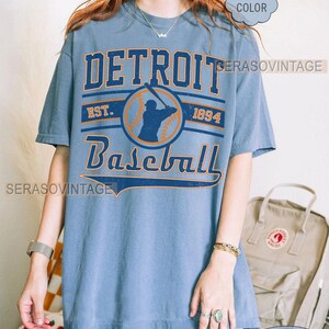 Detroit baseball comfort color t-shirt, baseballtröja, baseball comfort color-tröja, baseballmamma, Detroit baseballtröja bild 2