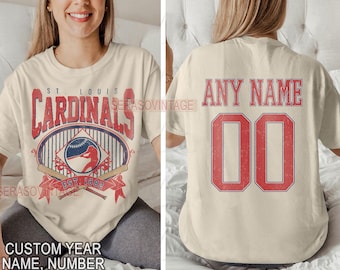 Camiseta de béisbol de San Luis con nombre y número personalizados, camiseta de béisbol de San Luis, camiseta de béisbol de San Luis, sudadera con capucha unisex.