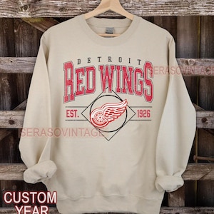 Detroit Red Wings Sweatshirt | Detroit Red Wings Merch | Detroit Hockey shirt | Custom Detroit hockey tee | Hockey Mom Dad gift