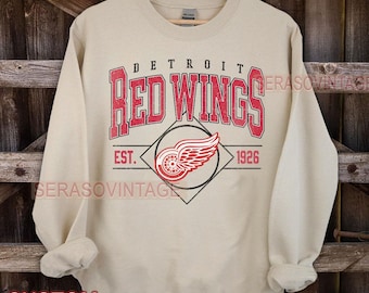 Sudadera de los Detroit Red Wings / Merchandising de los Detroit Red Wings / Camiseta de hockey de Detroit / Camiseta personalizada de hockey de Detroit / Regalo para padres fanáticos del hockey