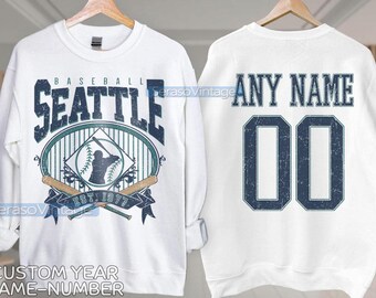 Custom Seattle Baseball shirt, Seattle baseball shirt, Seattle baseball tee, Custom Baseball Shirt, Personalized Baseball Number