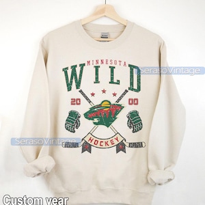 Minnesota Wild Sweatshirt | Minnesota Wild Merch | Minnesota Hockey shirt | Custom Minnesota hockey tee | Hockey Mom Dad gift
