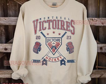 Montreal Victoire Sweatshirt, Vintage Victoire Rundhalsausschnitt, Montreal Hockey Fan-Shirt, Hockey Mom Sweatshirt, Vintage Victoire Sweatshirt