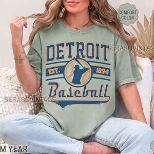 Detroit baseball comfort color t-shirt, baseballtröja, baseball comfort color-tröja, baseballmamma, Detroit baseballtröja bild 3