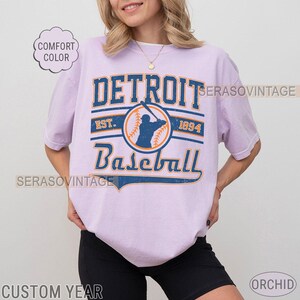 Detroit baseball comfort color t-shirt, baseballtröja, baseball comfort color-tröja, baseballmamma, Detroit baseballtröja bild 8