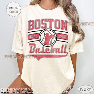 Boston baseball comfort color tee,  baseball Tee, Baseball Comfort Color shirt, Baseball Mom, Boston Baseball Sweatshirt