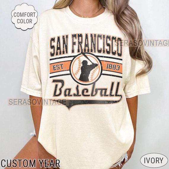 San Francisco baseball comfort color tee, baseball Tee, Baseball Comfort Color shirt, Baseball Mom, San Francisco Baseball Sweatshirt