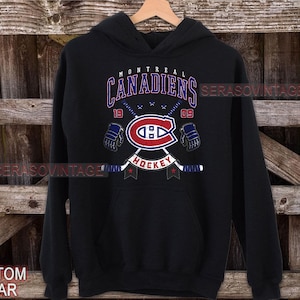 Montreal Canadiens Hoodie, Vintage Canadiens sweatshirt, Montreal Hockey Fan shirt, Hockey tshirt, Canadiens Sweater Crewneck