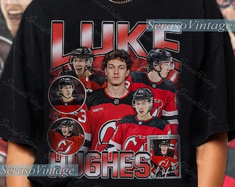 Luke Hughes shirt, New Jersey Hockey Sweatshirt, Hockey Fan Shirt, Hughes t-shirt, Bootleg Rap tee, Hockey player tshirt