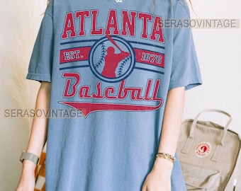 Atlanta baseball comfort color tee, Atlanta baseball Tee, Comfort Color Baseball shirt, Baseball Mom, Atlanta Baseball Sweatshirt