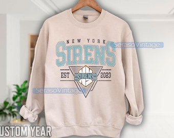 New York Sirens Sweatshirt, Vintage Sirens Crewneck, New York Hockey Fan shirt, Hockey Women Sweatshirt, Vintage Sirens Sweatshirt