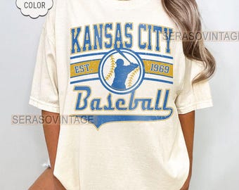 Koszulka baseballowa Kansas City Comfort Color, Koszulka baseballowa Kansas City, Koszulka baseballowa Comfort Color, Baseball Mom, Bluza baseballowa Kansas City