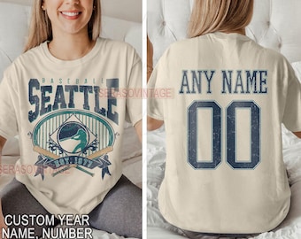 Personalized Name and Number Seattle baseball shirt, Seattle Baseball tee, Seattle Baseball Shirt, Unisex T-shirt Sweatshirt Hoodie