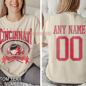 Personalized Name and Number Cincinnati baseball shirt, Cincinnati Baseball tee, Cincinnati Baseball Shirt, Unisex T-shirt Sweatshirt Hoodie