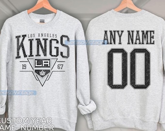 Sudadera personalizada de Los Angeles Kings, camiseta de Los Angeles Kings, camiseta de hockey de Los Ángeles, camiseta de hockey personalizada, camiseta con número de hockey