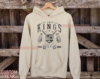 Los Angeles Kings Hoodie, Vintage Kings Sweatshirt, Los Angeles Hockey Fan-Shirt, Hockey-T-Shirt, Kings Pullover Rundhalsausschnitt