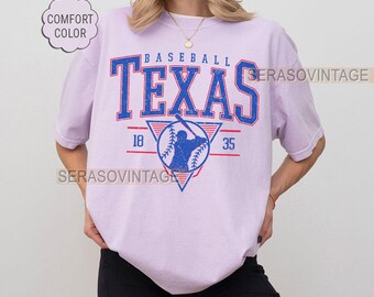 Komfort Farbe Texas Baseball-T-Shirt, Baseball-Shirt, Komfort Farbe Baseball-Shirt, Baseball Mama, Texas Baseball Sweatshirt