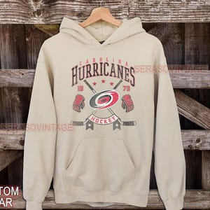Carolina Hurricanes Hoodie, Vintage Hurricanes Sweatshirt, Carolina Hockey Fan Shirt, Hockey T-Shirt, Hurricanes Pullover Rundhalsausschnitt