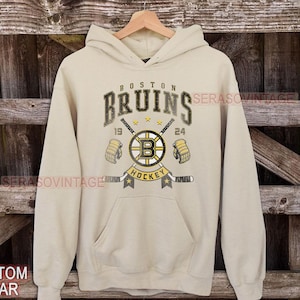 Boston Bruins-hoody, vintage Bruins-sweater, Boston Hockey-fanshirt, hockeyt-shirt, Bruins-sweater met ronde hals
