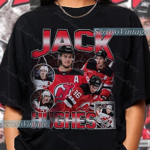 Jack Hughes shirt, New Jersey Hockey Sweatshirt, Hockey Fan Shirt, Hughes t-shirt, Bootleg Rap tee, Hockey player tshirt