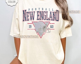 New England Football Comfort Colors Tee, New England Football Shirt, Comfort Colors Football Mom Tee, Oversized Comfort Fit, Gameday shirt
