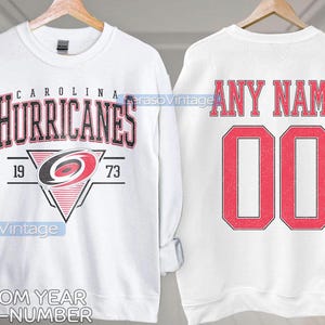 Carolina Hurricanes Sweatshirt, Carolina Hurricanes Shirt, Carolina Hockey-Shirt, kundenspezifisches Hockey-Shirt, Hockey-Nummern-Shirt