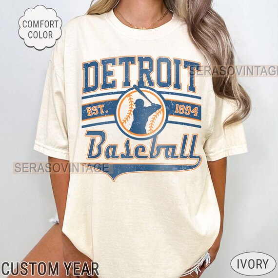 Detroit baseball comfort color tee, baseball Tee, Baseball Comfort Color shirt, Baseball Mom, Detroit Baseball Sweatshirt