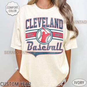 Cleveland baseball comfort color tee, Cleveland baseball Tee, Comfort Color Baseball shirt, Baseball Mom, Cleveland Baseball Sweatshirt