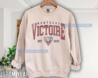 Montreal Hockey Sweatshirt | Montreal Victoire Sweatshirt | Montreal Hockey Fan shirt |Montreal Victoire Sweatshirt Crewneck | Women Hockey