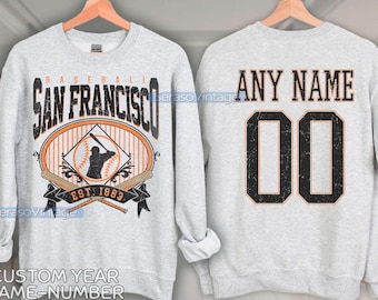 Spersonalizowana koszulka baseballowa San Francisco, Koszulka baseballowa San Francisco, Koszulka baseballowa San Francisco, Spersonalizowana koszulka baseballowa, Spersonalizowana koszulka baseballowa
