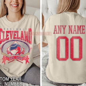 Personalized Name and Number Cleveland baseball shirt, Cleveland Baseball tee, Cleveland Baseball Shirt, Unisex T-shirt Sweatshirt Hoodie