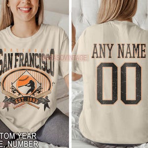 Personalized Name and Number San Francisco baseball shirt, San Francisco Baseball tee, San Francisco Baseball Shirt, Unisex T-shirt Sweater