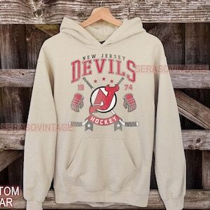 New Jersey Devils Hoodie, Vintage Devils sweatshirt, New Jersey Hockey Fan shirt, Hockey tshirt, Devils Sweater Crewneck