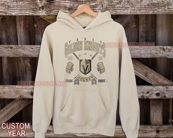 Vegas Golden Knights-hoodie, vintage Golden Knights-sweater, Vegas Hockey-fanshirt, hockeyt-shirt, Golden Knights-trui ronde hals