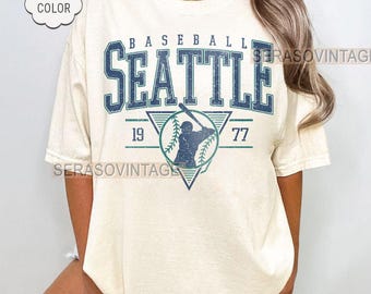 Comfort color Seattle tee, Seattle baseball Shirt, Comfort Color Baseball shirt, Baseball Mom, Seattle Baseball Sweatshirt