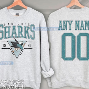 Personlig San Jose Sharks tröja, San Jose Sharks tröja, San Jose Hockey tröja, Anpassad hockeytröja, Hockeynummertröja