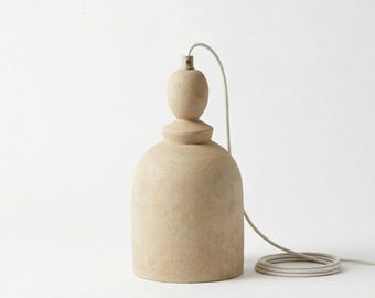 Lámpara colgante de cerámica hecha a mano, accesorio de cerámica para isla de cocina, iluminación artesanal moderna.