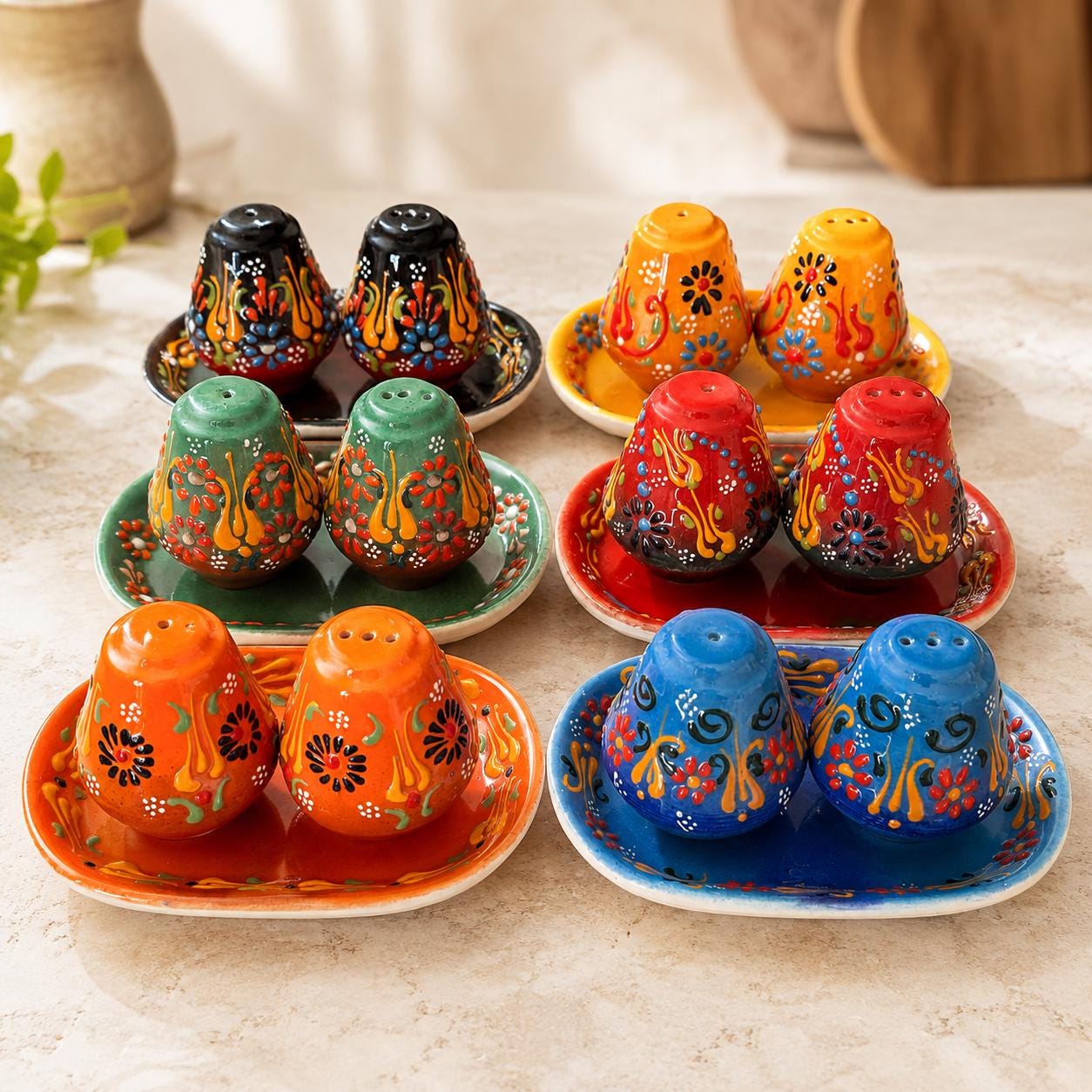 Ceramic Salt and Pepper Shakers - Etsy