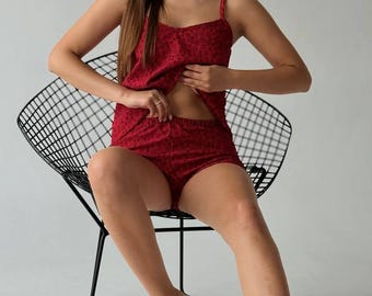 Conjunto de pijama de algodão feminino, roupa de dormir macia, roupa de dormir de 2 peças, roupa de dormir confortável