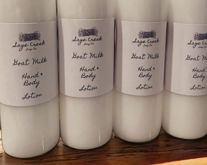 Featured listing image: Organic Goat's Milk Hand & Body Lotion | Made To Order | High Butterfat Content | Cruelty Free | Farm Fresh Dairy Milk | Pure and Natural |